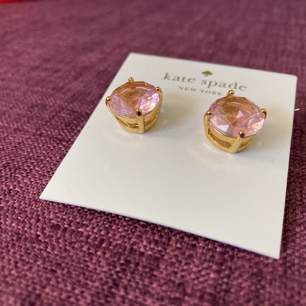 Pink/Gold Kate Spade Large Gumdrop Studs